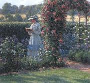 Edmund Blair Leighton Sweet solitude oil on canvas